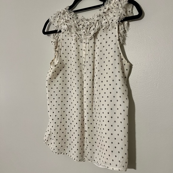 {{ J.Crew Polka Dot Ruffle Blouse }} - Picture 5 of 8
